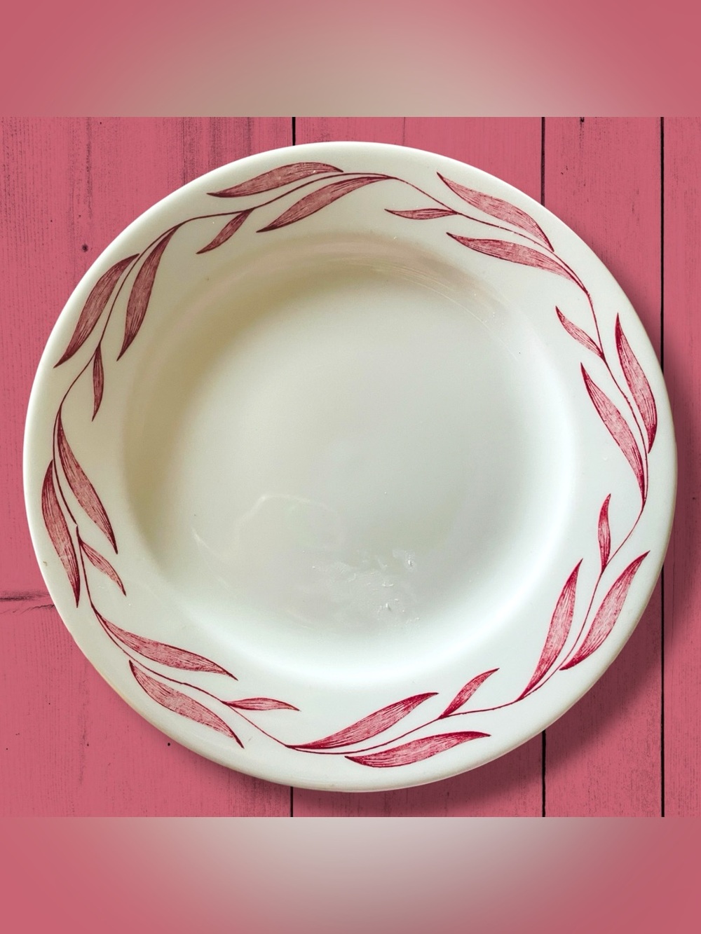 2 Vintage 1952 Restaurant Ware Plates ARAGON By Mayer China Red Willow 9” (lot2)